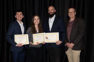 students accept award from WSCOE dean